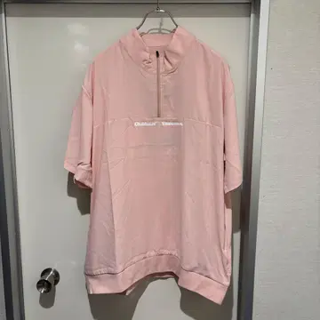 Clubhaus | tangram 핑크 하프 지퍼 셔츠 XL