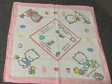 당시물 레어 산리오 쇼와 레트로 냐니뉴녜뇽 거즈 손수건