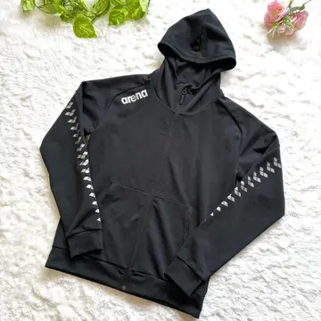 아레나 arena 풀 집업 후드티 블랙 M