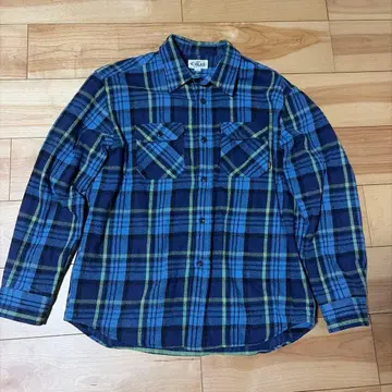 CALEE 체크 플란넬 셔츠 Dobby 울 셔츠