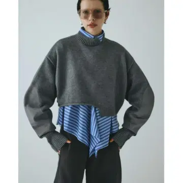 HeRIN.CYE 해린도트사이 비대칭 밑단 니트탑