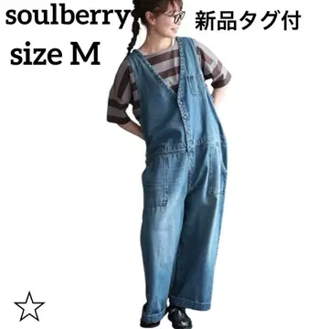 [택 포함 새상품] soulberry 점장 데님 살로펫 빈티지 블루 M