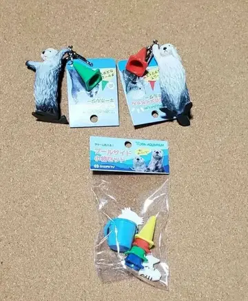 도바 수족관 랏코 키라짱 메이짱 키링 풀 사이드 잡화 세트