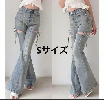 RESEXXY 컷 아웃 리본 데님