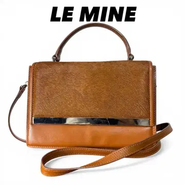 [ LE MINE ] 2WAY 핸드백 숄더 가죽 브라운