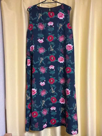 후리후 슬리브리스 롱 원피스 프리 사이즈