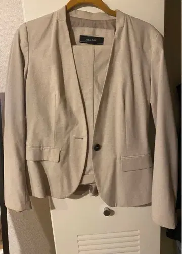 ZARA BASIC 노카라 자켓 베이지 EUR 40