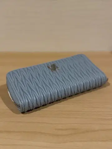 MURUA 물결 디자인 장지갑 라이트 블루