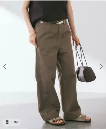 프레임워크 오버사이즈 치노 팬츠 브라운 36