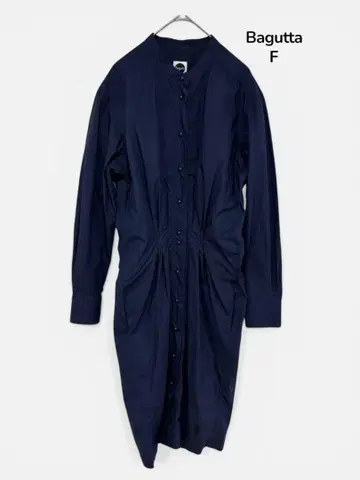 Bagutta 바구타 셔츠 원피스 F 네이비 오샤레