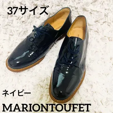 [ 새상품급 ] 마리오네뜨페 레이스업 슈즈 에나멜 네이비 37
