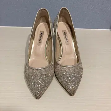 상태 좋음 DIANA 결혼식 펌프스 U17272 플라티나 23.5cm