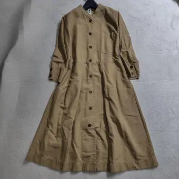 마가렛호웰 현행 셔츠 원피스 노카라 맥시 길이 플레어