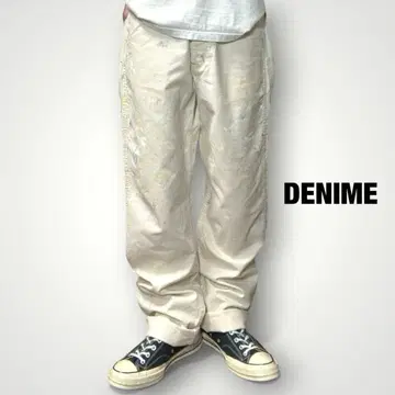 DENIME 드님 페인터 팬츠 화이트 오리존티 페인트 칠