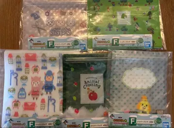 동물의 숲 제일복권 F상 지퍼백 5종 세트