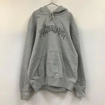 DOUBLE STEAL 더블 스틸 그레이 후드 부착 후드티 L