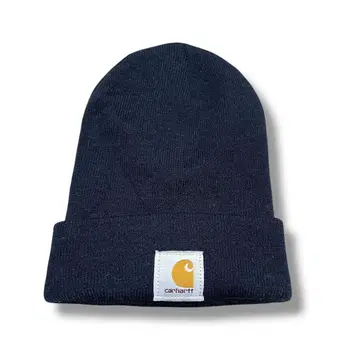 Carhartt 칼하트 USA제 비니 니트 모자 다크 네이비