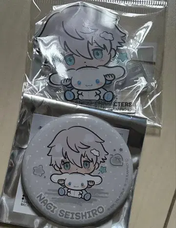 블루 록 산리오 캔뱃지 아크릴 스탠드 세트 나기 세이시로