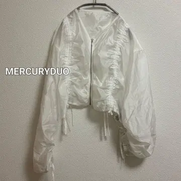 새상품 MERCURYDUO 머큐리 듀오 시어 집업 후드티