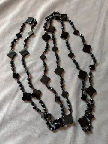 Tar Tar 블랙 칼세도니 롱 목걸이 (사브리나)