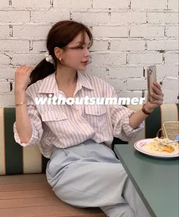 완판템 withoutsummer marie shirt 아이보리