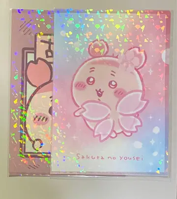 치이카와 (먼작귀) 사쿠라 요정 클리어 파일 2개 세트 헌책방 카니짱
