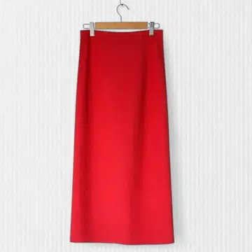 Ballsey 보르지 빨간색 롱 스커트 A라인 아름다운 실루엣 고급 34