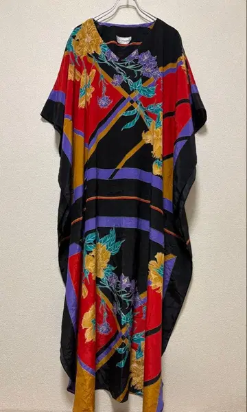 LA CHEMISE 빈티지 USA제 꽃무늬 원피스 박스 타입