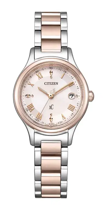 가격 인하! CITIZEN XC 여성용 시계 실버/로즈 골드