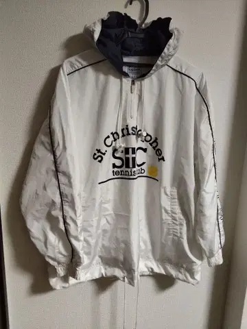 새상품급 st.Christopher 후드티 윈드브레이커 화이트 일본제