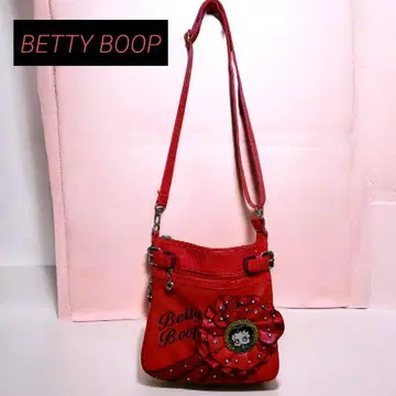레어 베티 붑 스터드 숄더백 레트로 빨간색 플라워