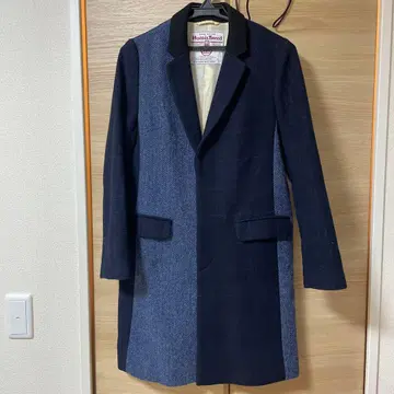 유나이티드 애로우즈 Harris Tweed 트위드 체스터 코트