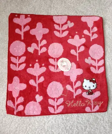 새상품 키티 핸드 타월 플라워 2011년 자수