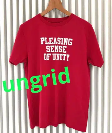 [ungrid] 앙그리드 반팔 티셔츠 로고 빨간색