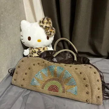 Y2K X-girl 초레어 헤이세이 갸루 비즈 장식 핸드백