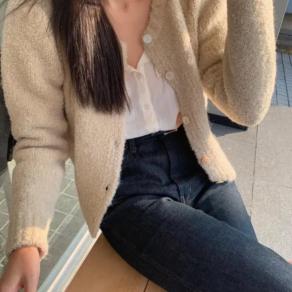 ジャケット・アウター tannat Boucle half coat Tannat boucle half coat blue gray tannat boucle half coat #헤이그