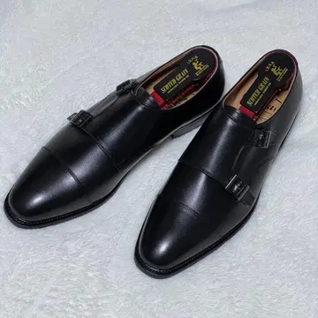 스코치 그레인 OP0690 더블 몽크 스트랩 블랙 25 일본제