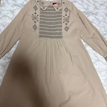 [ somari ] 앤티크 패턴 x 꽃무늬 절개 롱 원피스 빈티지풍