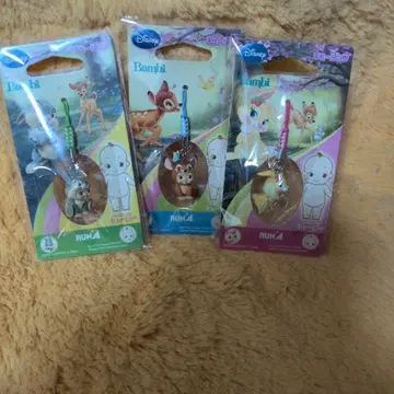 밤비 큐피 콜라보 캐릭터 키링 3개 세트