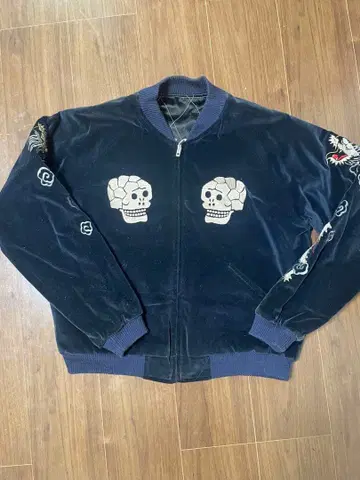 테일러 토요 M 품번 벨벳 리버서블 스카잔 벨로아 뱀 해골