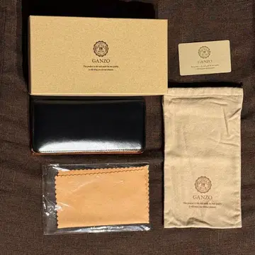 GANZO 장지갑 천연 가죽 일본제 가죽 지갑 박스 포함 남성용
