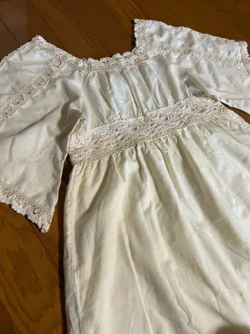 70s 유럽 구제 의류 vintage 프랑스 앤티크 프릴 봄 원피스