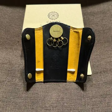 GANZO 가죽 키케이스 블랙/노랑