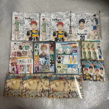 [미사용 새상품급] 하이큐 스티커와 북커버