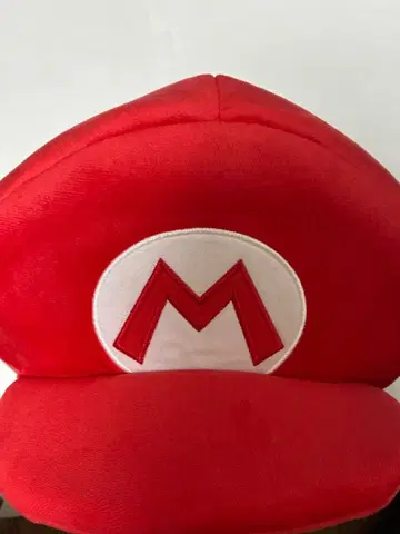 마리오 모자 빨간색 플리스