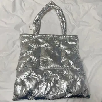 MURUA 퀼팅 라이크 토트백 실버