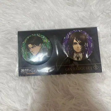 진격의 거인 리바이&한지 캔뱃지 세트