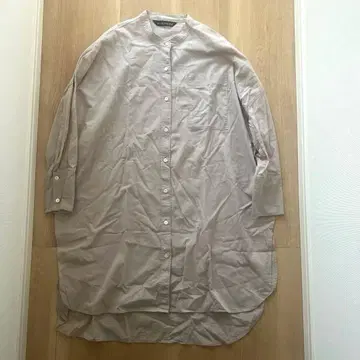 미즈이로 인드 노카라 셔츠 스탠드 카라 셔츠 더스티 컬러