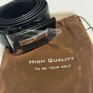 새상품 오토락 벨트 남성용 천연 가죽 블랙 논홀 비즈니스 관혼상제 가죽