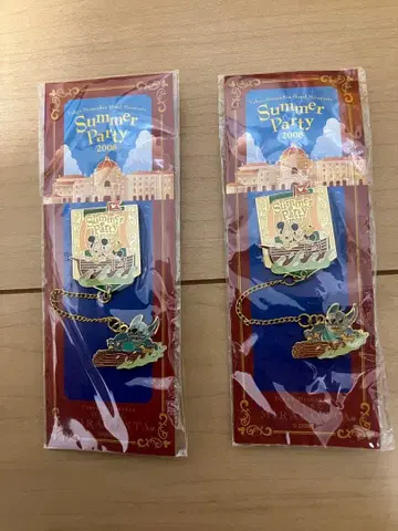 도쿄디즈니씨 썸머 파티 2008 핀 배지 2개 세트